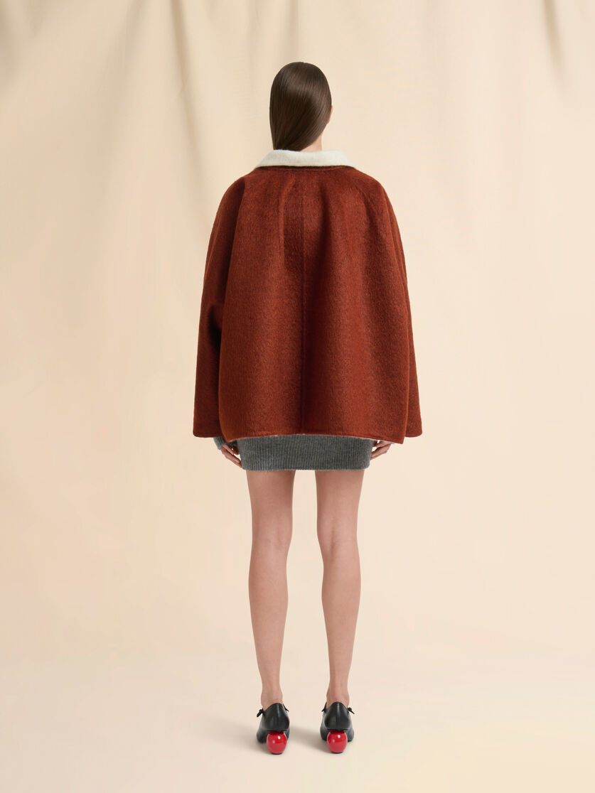 Brown wool and mohair felt jacket - Jackets - Image 3