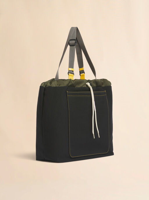 Tote Bag aus schwarzem technischem Gewebe - Shopper