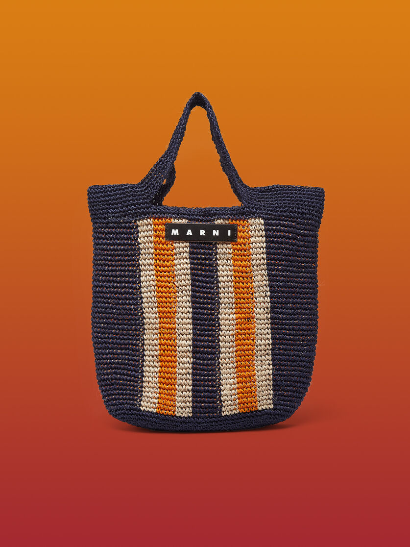 MARNI MARKET FIQUE bag in multicolor blue natural fibre - Shopping Bags - Image 1
