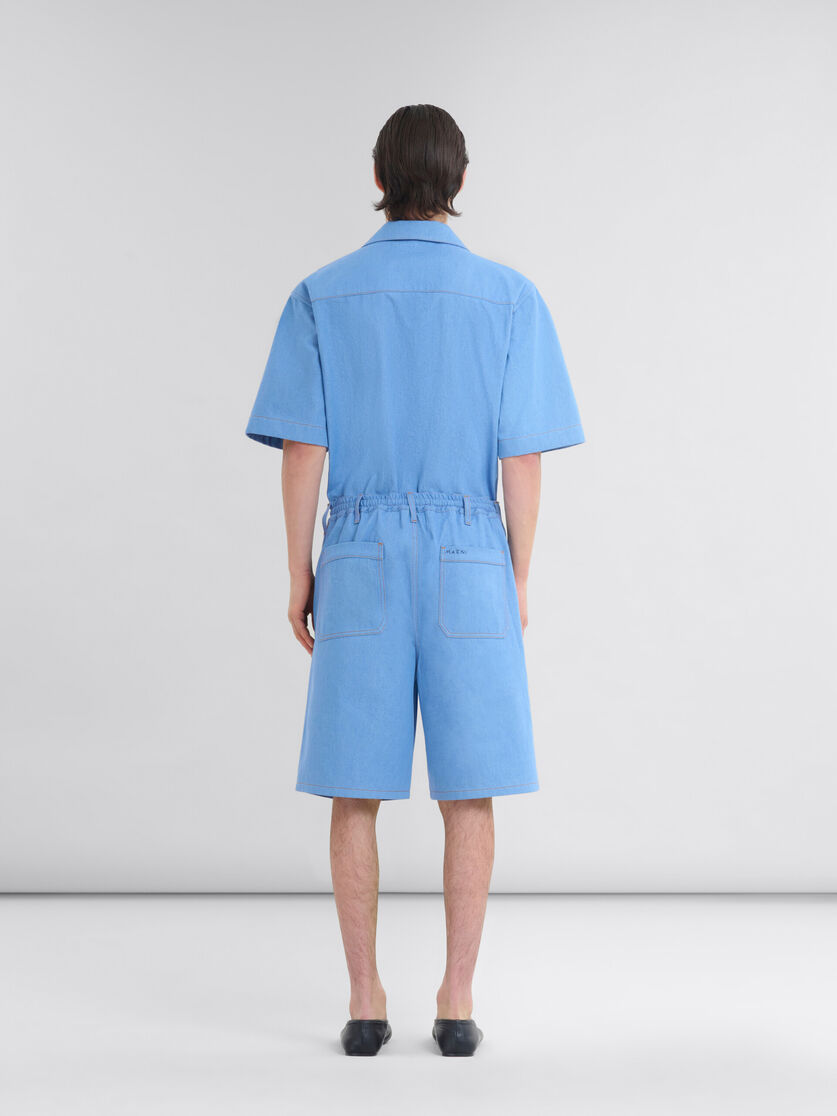 Pantalón boxer de denim azul - Pantalones - Image 3