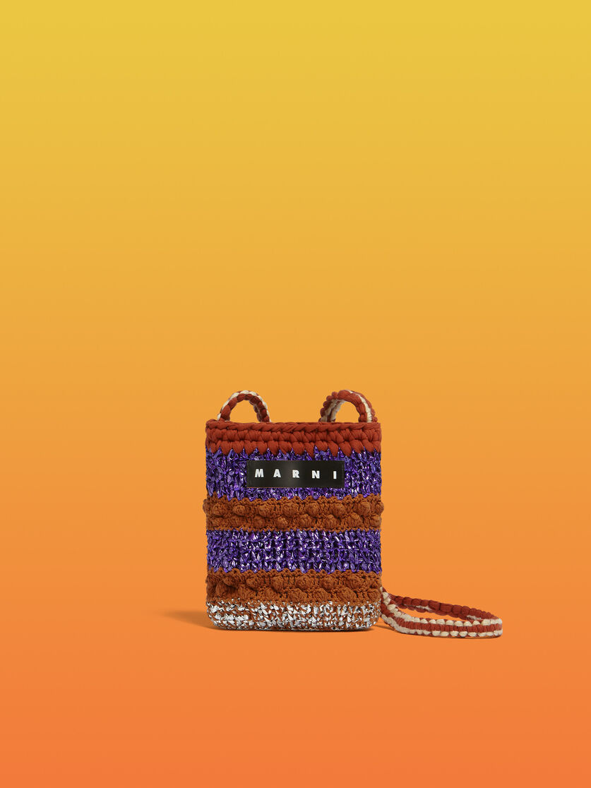 ブラウン パープル ボブルニット MARNI MARKET ミニクロスボディバッグ - ショッピングバッグ - Image 1