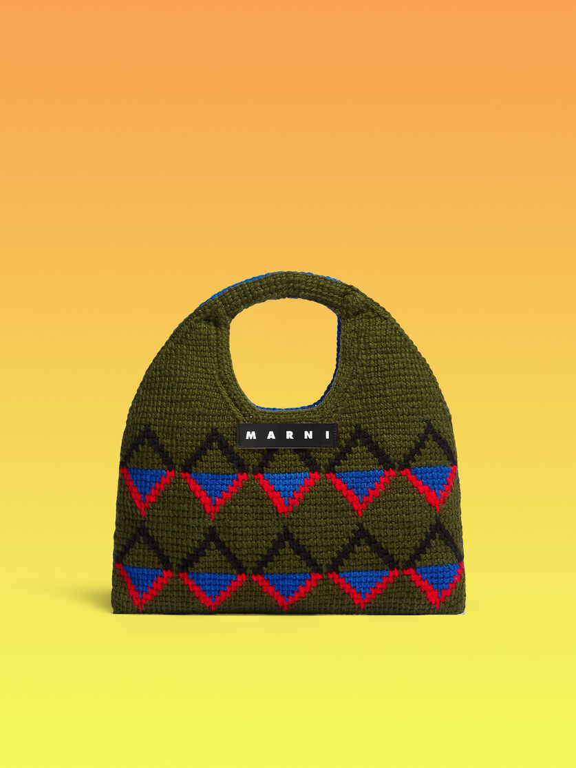 MARNI MARKET DOUBLE tech wool bag - Shopping Bags - Image 1