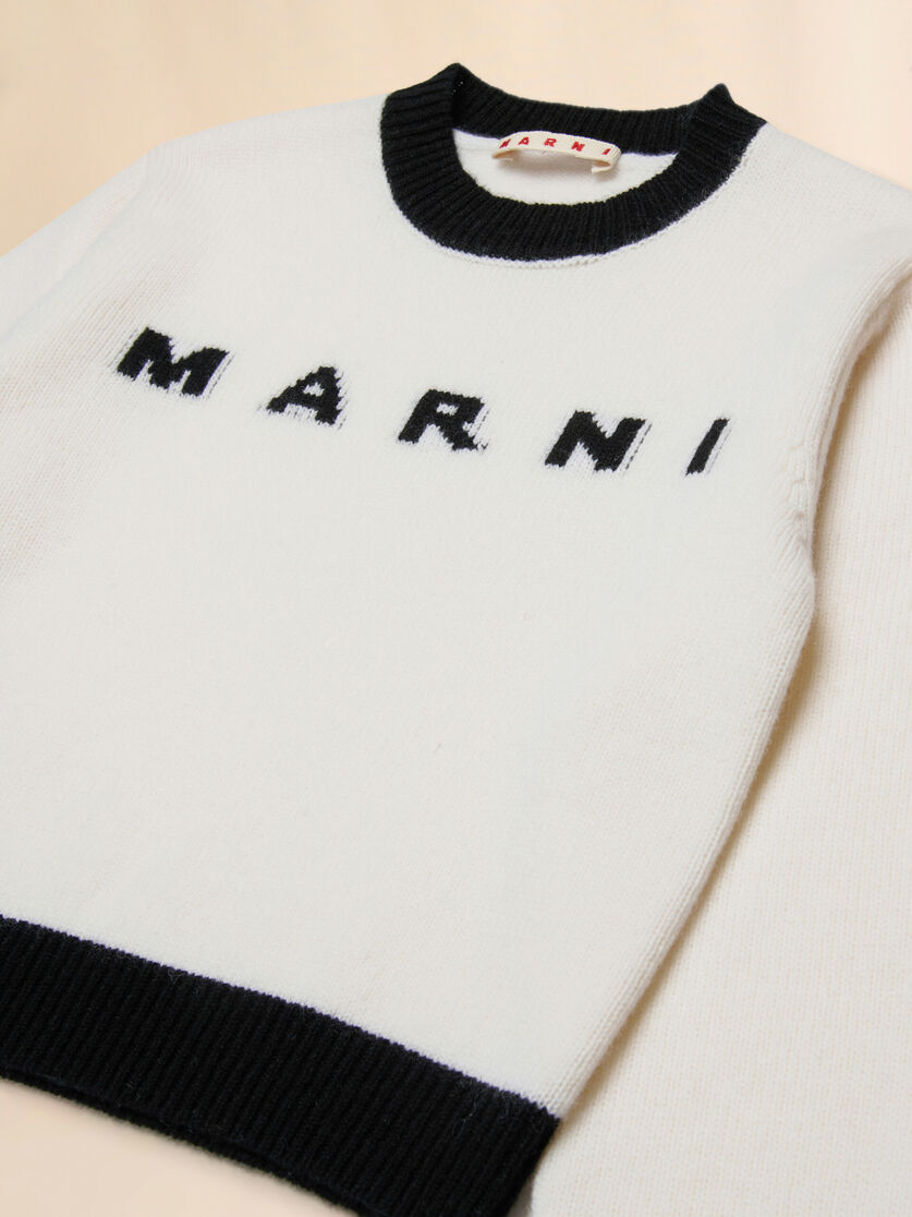 Colorblock wool-cashmere blend crewneck sweater - Knitwear - Image 3