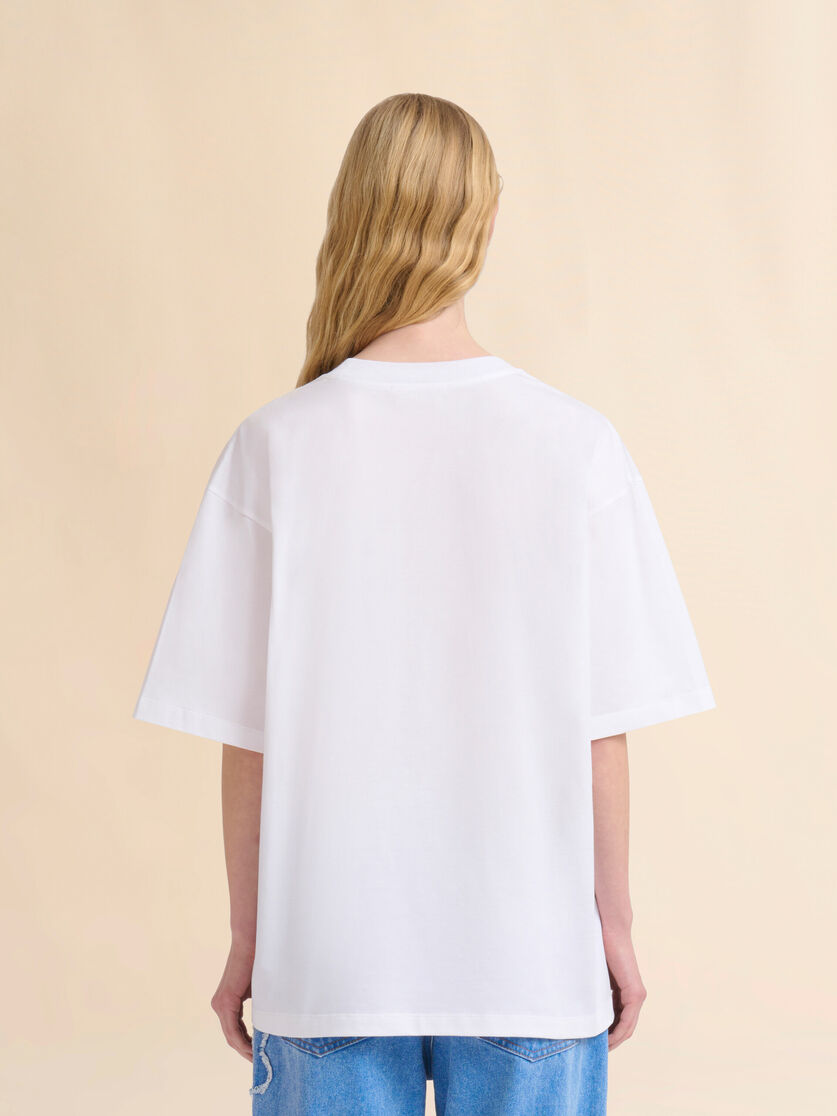 T-shirt with indigo Pop Fields Marni logo - T-shirts - Image 3
