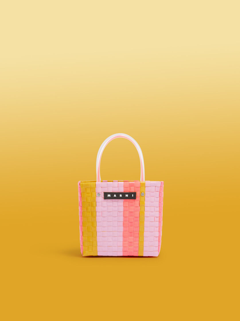 イリスブルー MARNI MARKET MINI STRIPE BASKET - ショッピングバッグ - Image 1
