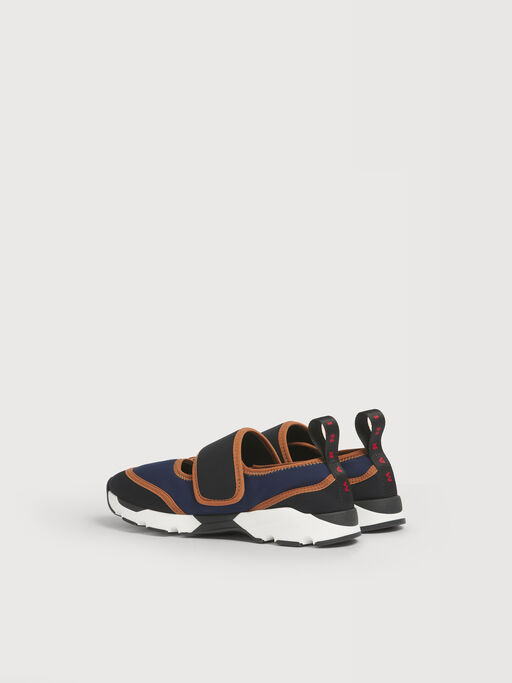Deep blue and black lycra Mary Jane sneaker - Sneakers
