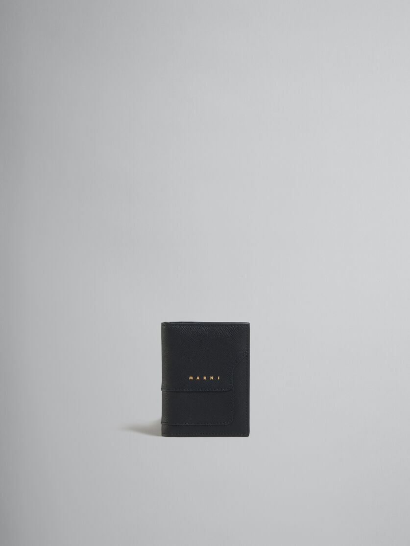 ブラック サフィアーノレザー製カードボルダー - 財布 - Image 1