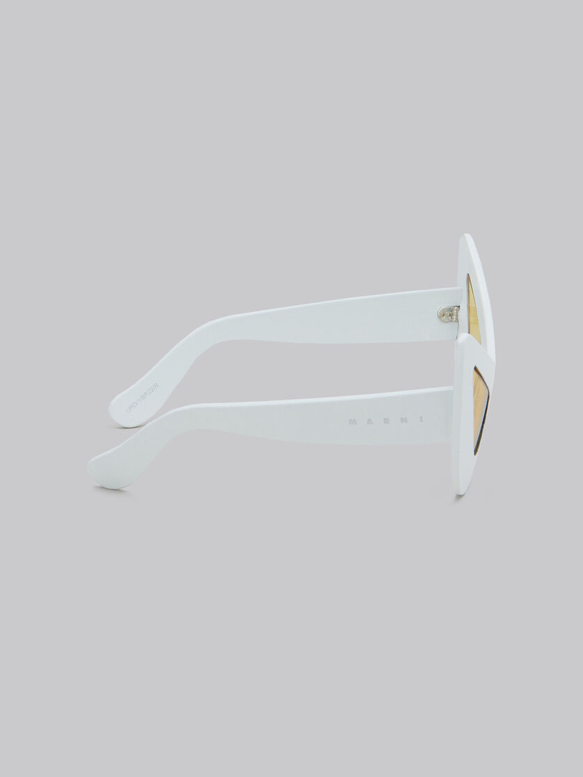 Sonnenbrille Char Dham aus weißem Leder - Optisch - Image 4