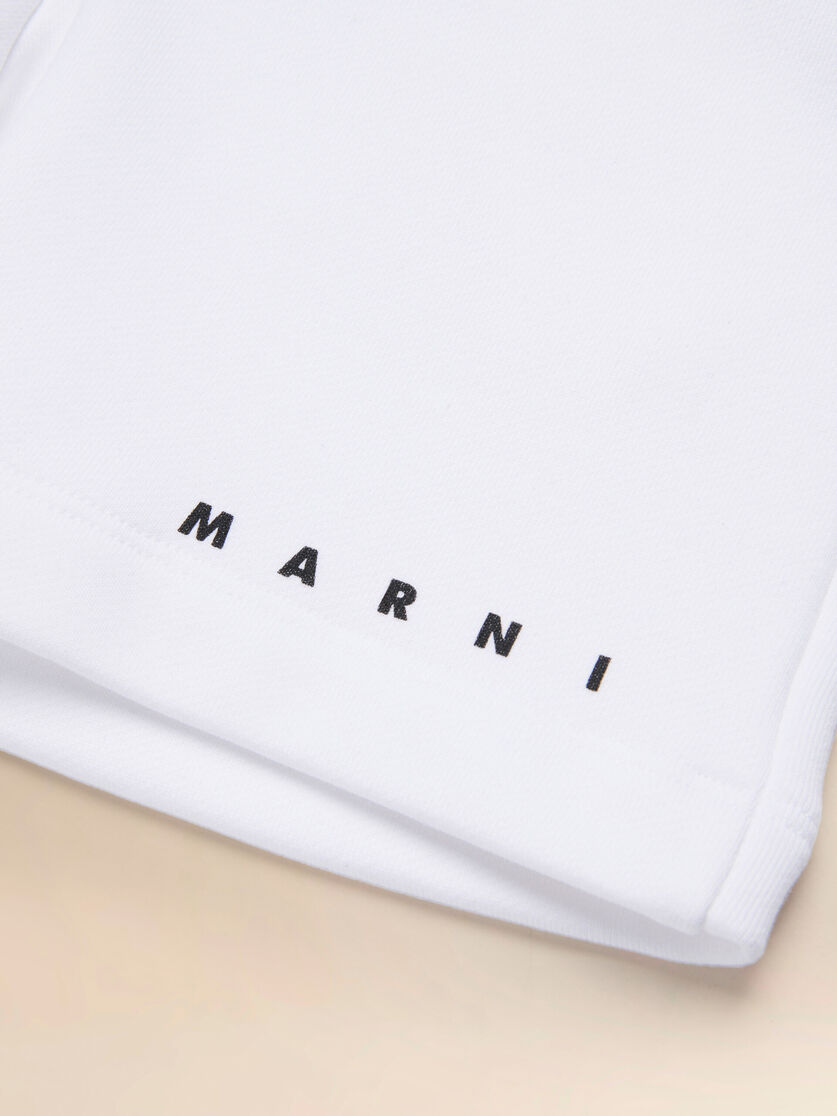 White cotton shorts with Marni print, Image 4
