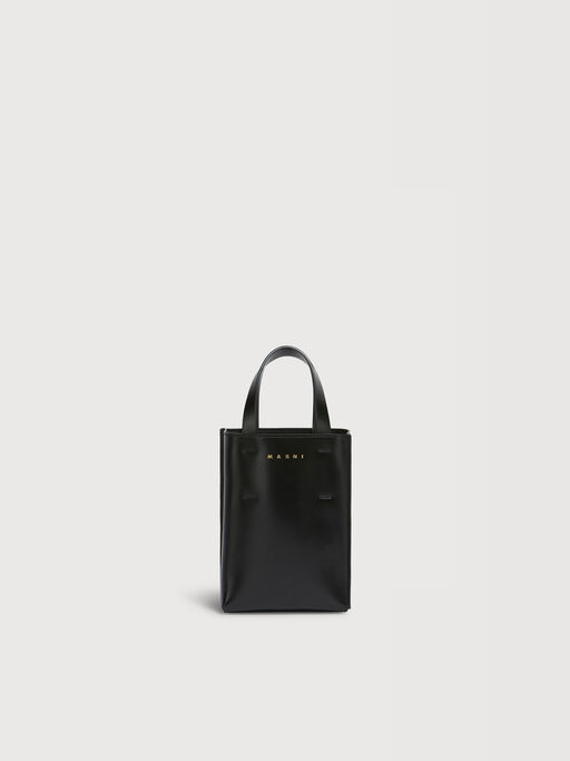 MUSEO nano bag in black leather - Shopping Bags