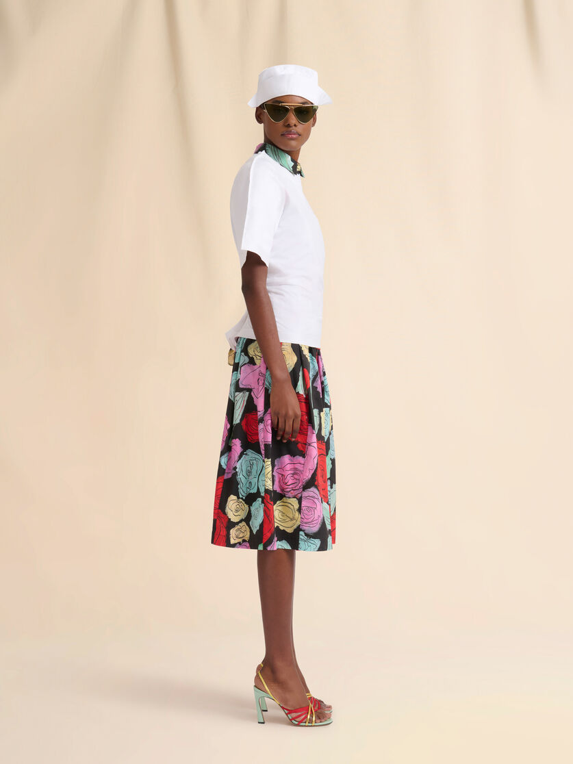 Black poplin panelled skirt with Orion print - Skirts - Image 5