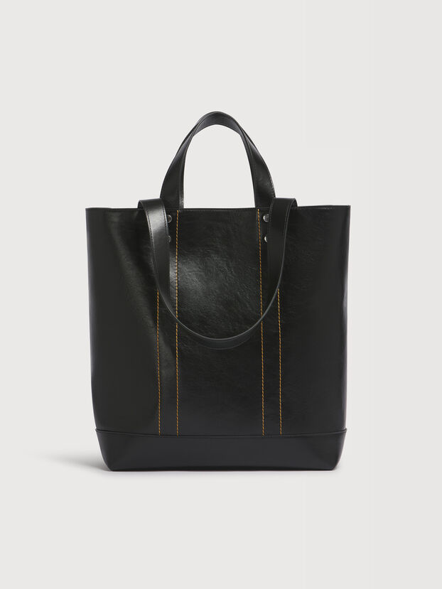Bolso tote de piel negra N/S - Bolsos shopper