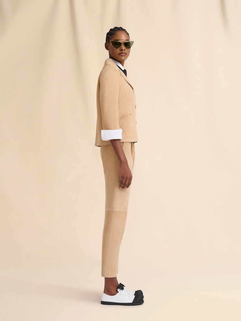 Camel suede boxy jacket - Jackets - Image 6