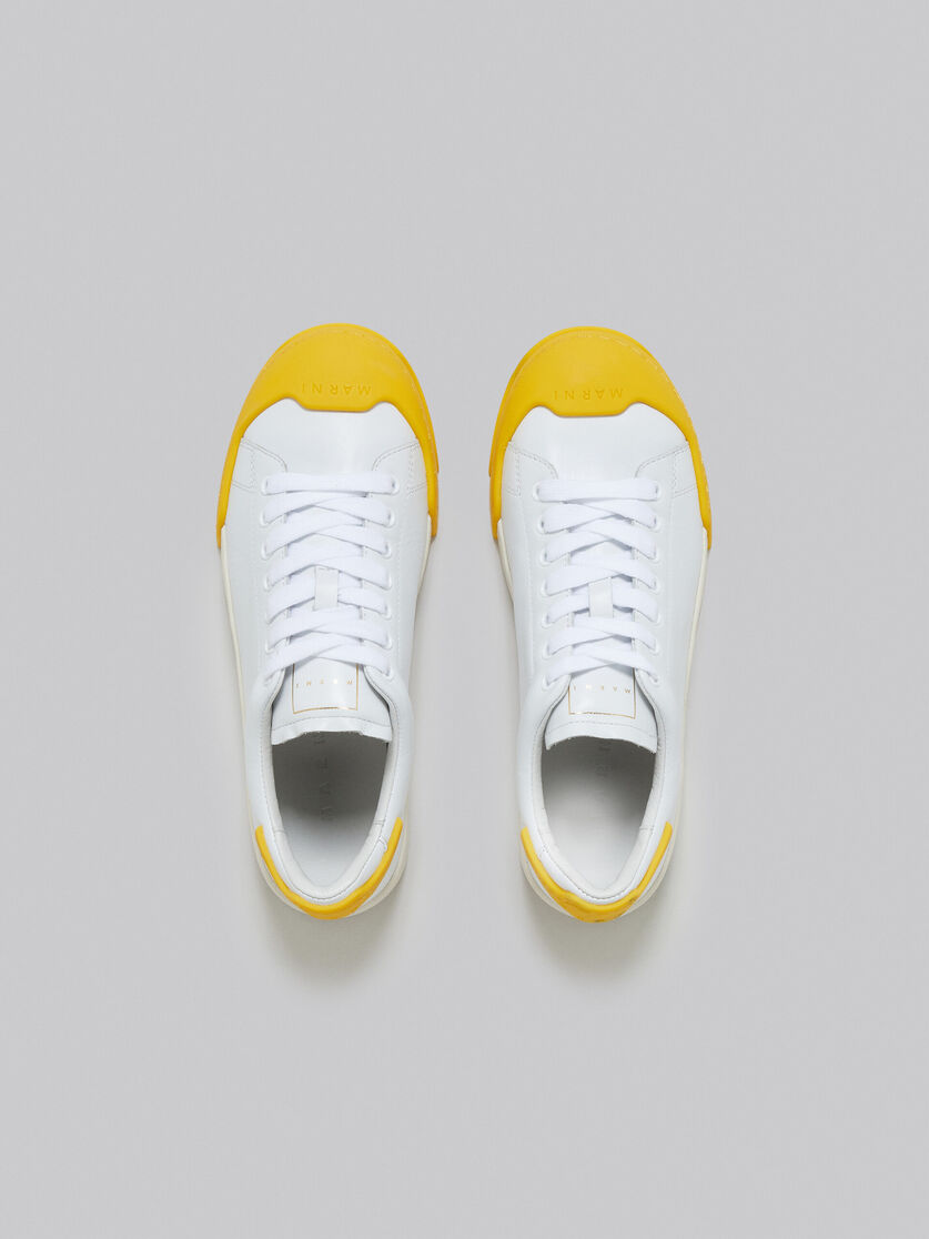Sneaker Dada Bumper in pelle bianca e gialla - Sneakers - Image 4