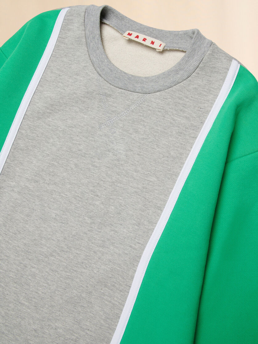 Crewneck sweatshirt with colorblock details - Sweaters - Image 3