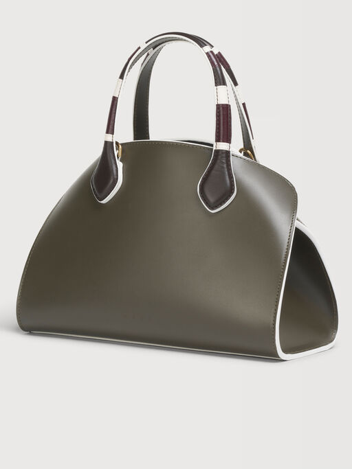 Bolso con solapa peque&ntilde;o de piel verde - Bolsos de mano