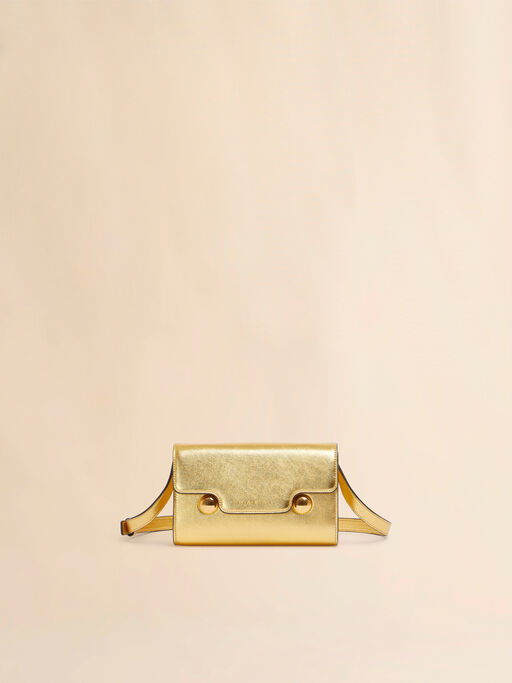 Gold leather Trunkaroo clutch - Pochette