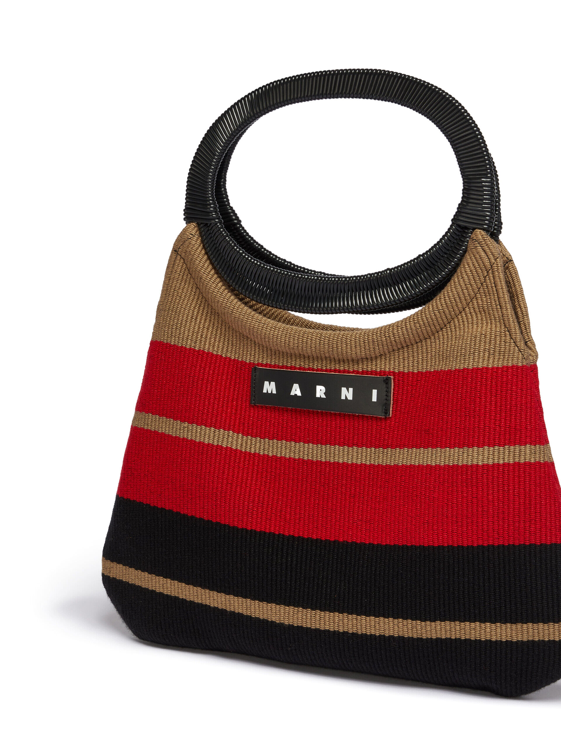 MARNI ストライプ ボートバッグ ベージュ ストライプ MARNI MARKET Boat バッグ | Marni