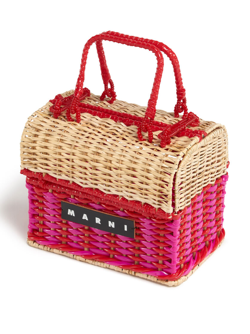 イエロー&ウィッカー MARNI MARKET LIFESTYLE BASKET - ショッピングバッグ - Image 4