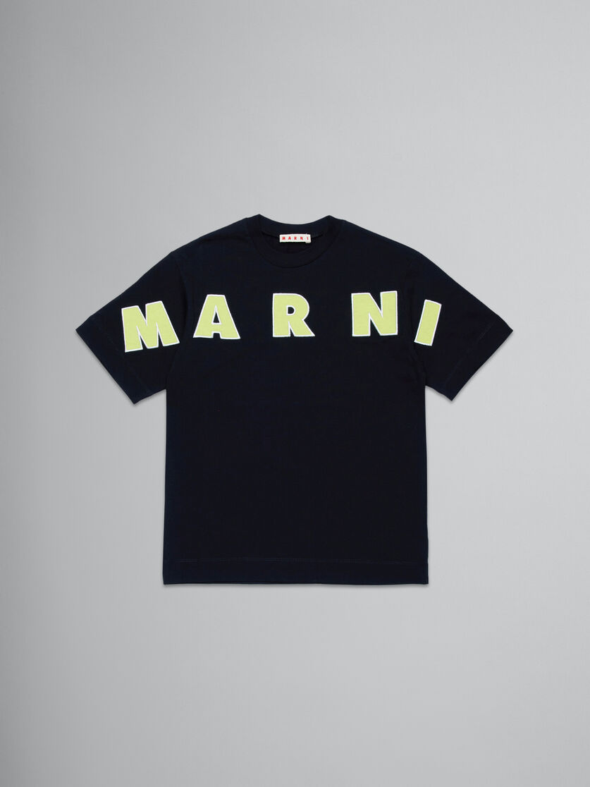 Black T-shirt with embroidered logo | Marni 