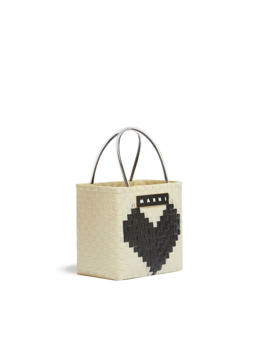 Sac Marni Market Love Mini Basket avec cœur noir - Sacs cabas - Image 2