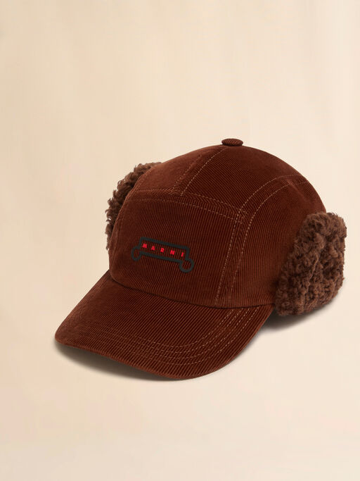Brown corduroy aviator baseball cap - Hats