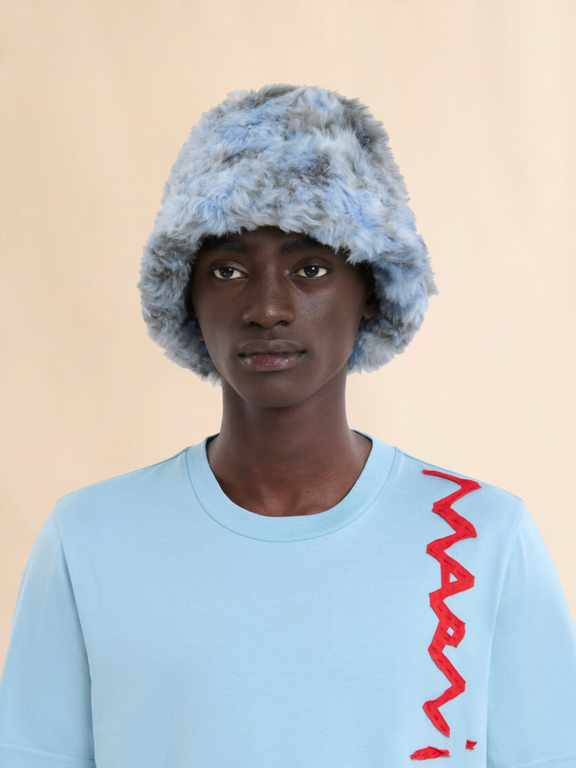 Gorro de pescador de jacquard de pelo largo gris - Sombrero - Image 2