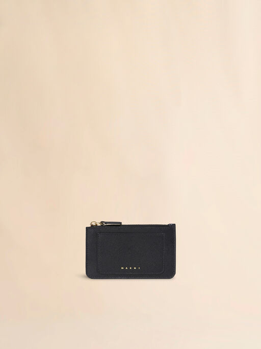 Black saffiano leather card case - Wallets