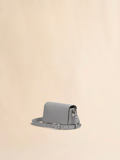 Hellgraue Trunkaroo Mini-Schultertasche aus Leder - Schultertaschen