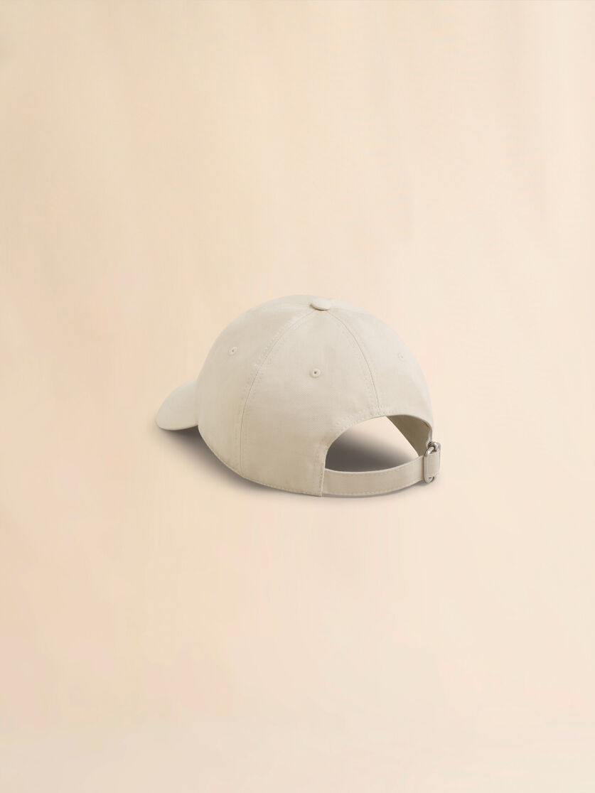 Schwarze Schirmmütze aus Bio-Gabardine mit Logo-Stickerei - Hüte - Image 2