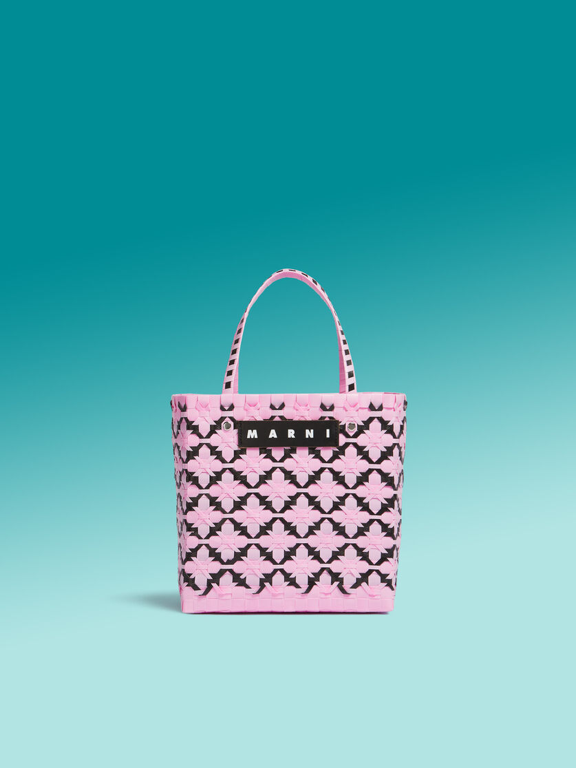 Pink and black MARNI MARKET BASKET bag - Shopping Bags - Image 1