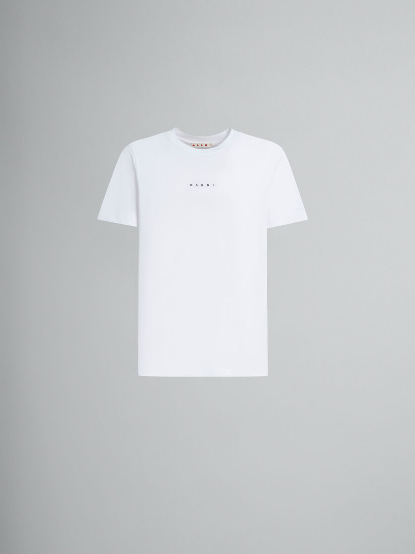 ダークブルー ロゴ入り オーガニックコットン製Tシャツ - Tシャツ - Image 1