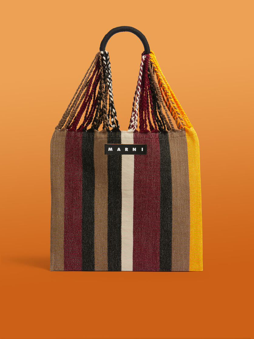 MARNI MARKET ポリエステル ショッピングバッグ ハンモック風ハンドル付き グレー/ターコイズ/レッド - ハンドバッグ - Image 1