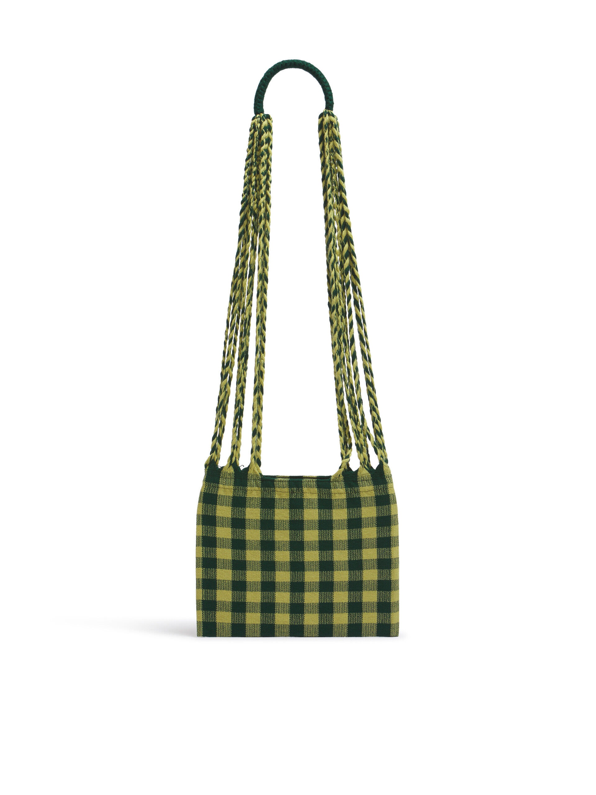 グリーン MARNI MARKET CROSS CHECKERBORAD HAMMOCK BAG | Marni