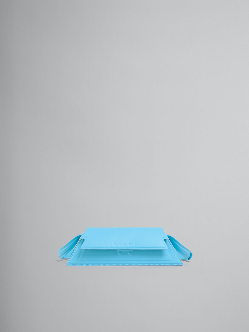 Mini Trunkoise bag in smooth light blue leather - Shoulder Bag - Image 1