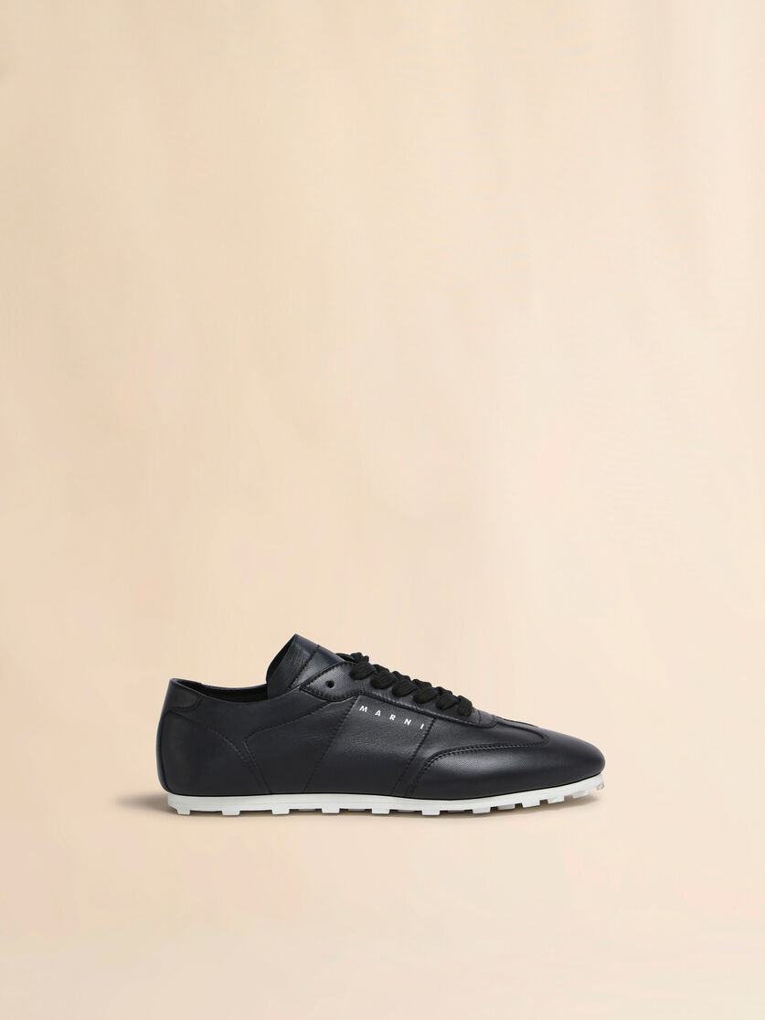 Black nappa leather Softy Soccer sneaker - Sneakers - Image 1