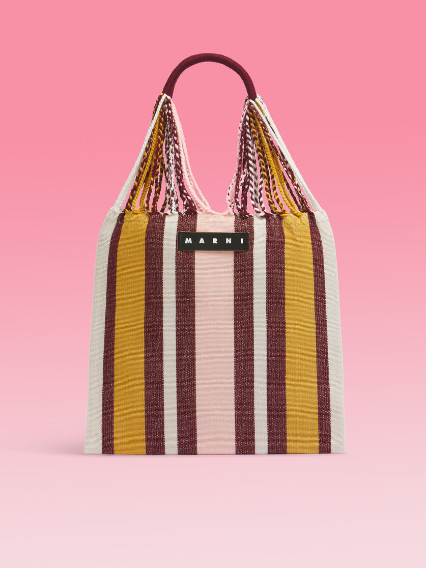 MARNI MARKET ポリエステル ショッピングバッグ ハンモック風ハンドル付き グレー/ターコイズ/レッド - ハンドバッグ - Image 1