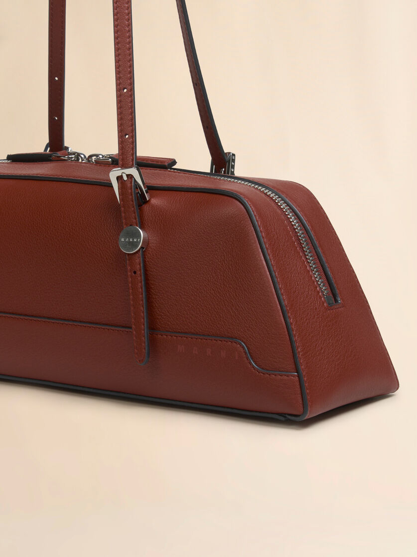 Black leather Dot long duffle bag - Shoulder Bags - Image 5