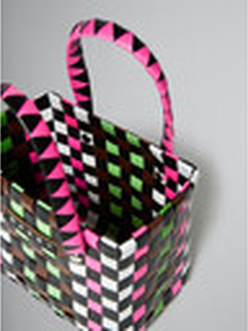 Borsa Micro Basket ad intreccio multicolor - Borse - Image 5