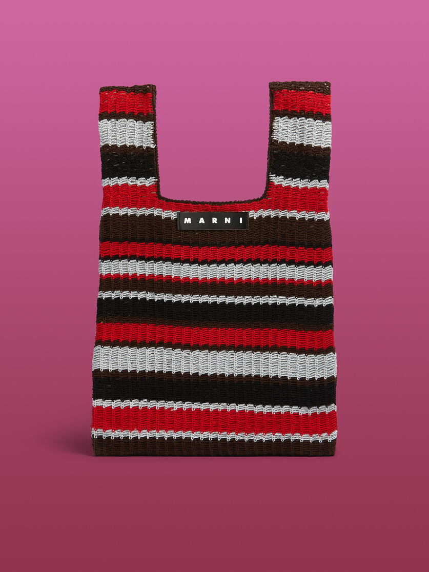 MARNI MARKET FISH bag in multicolor orange crochet - Bags - Image 1