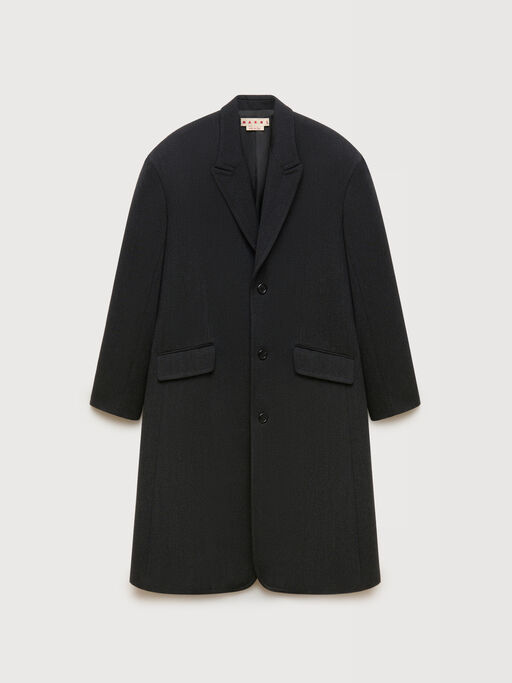 Deep grey tweed oversized coat - Coats