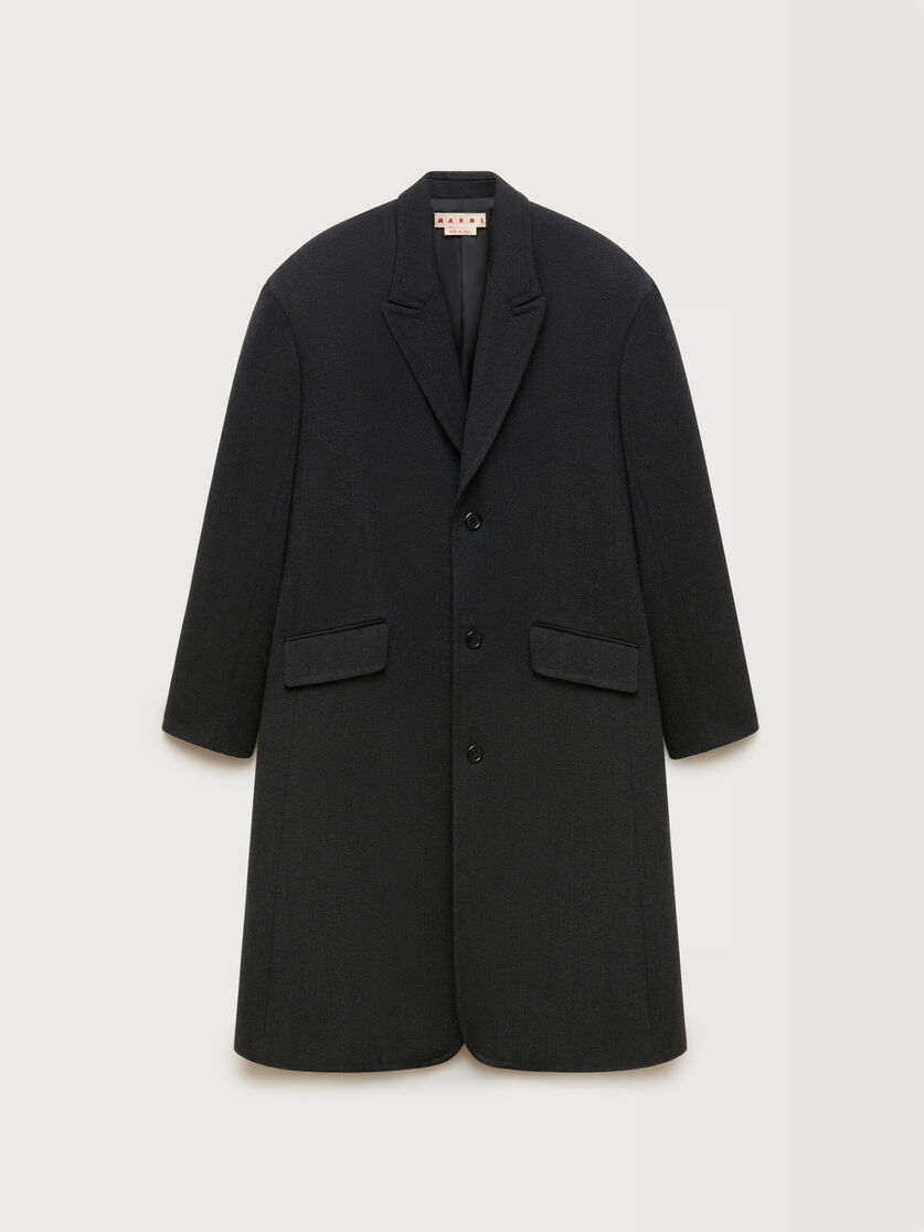 Deep grey tweed oversized coat, Image 1