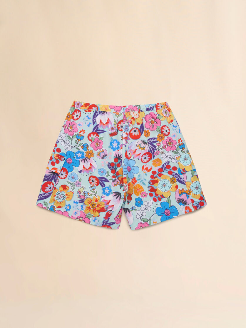 Poplin shorts with Holiday pattern - Pants - Image 2