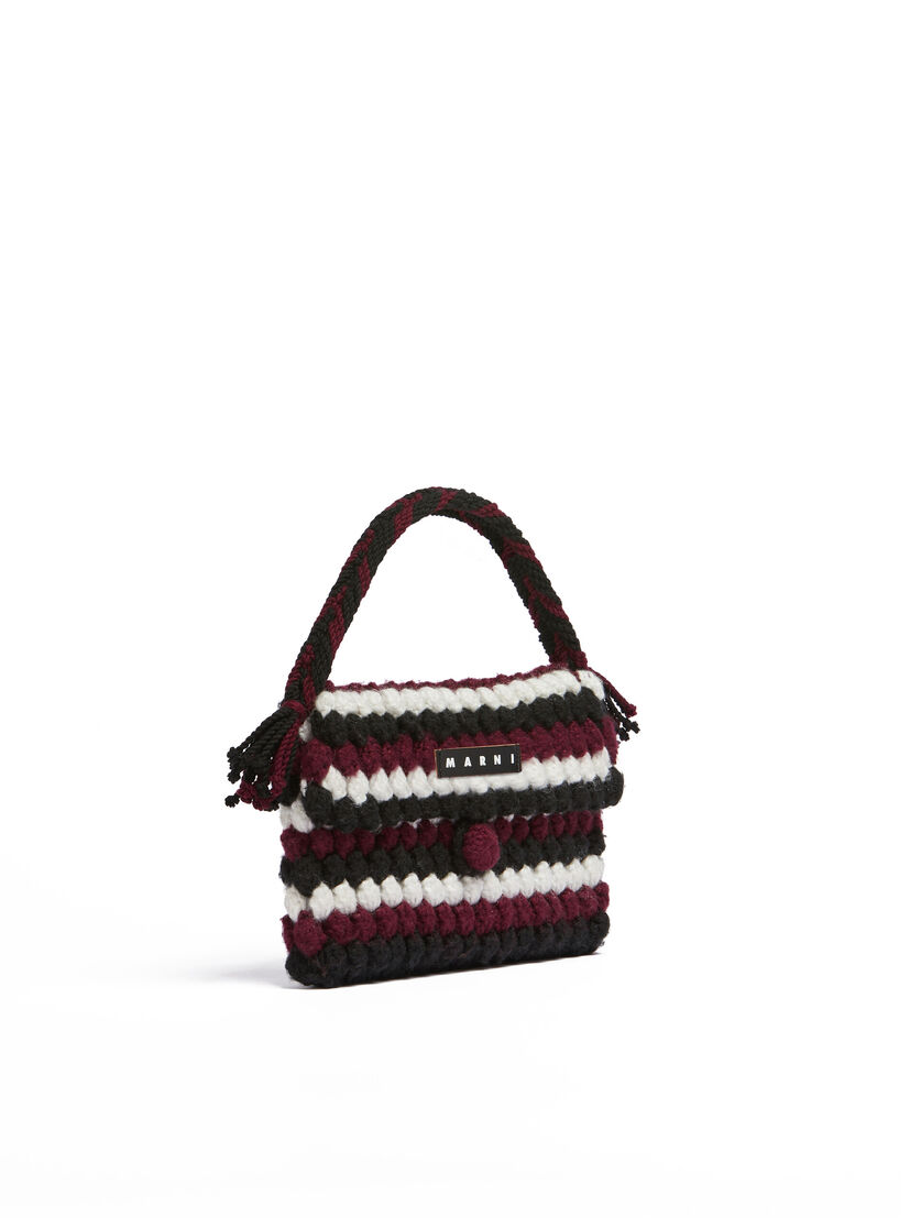 Blue Striped Crochet Marni Market Bread Handbag - Shopping Bags - Image 2