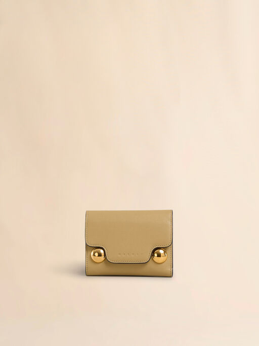 Beige leather Trunkaroo trifold wallet - Wallets