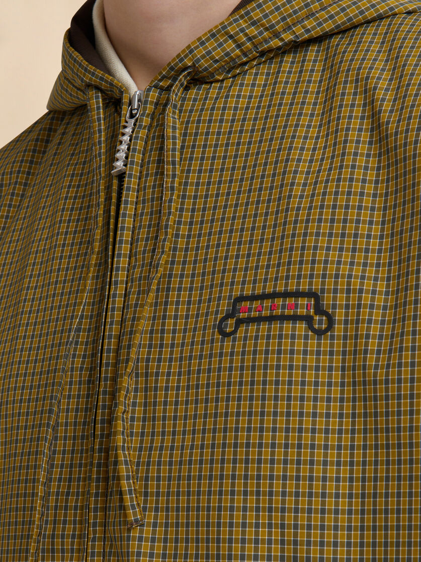 Yellow and black checked nylon jacket with Trunkaroo logo - Jackets - Image 5