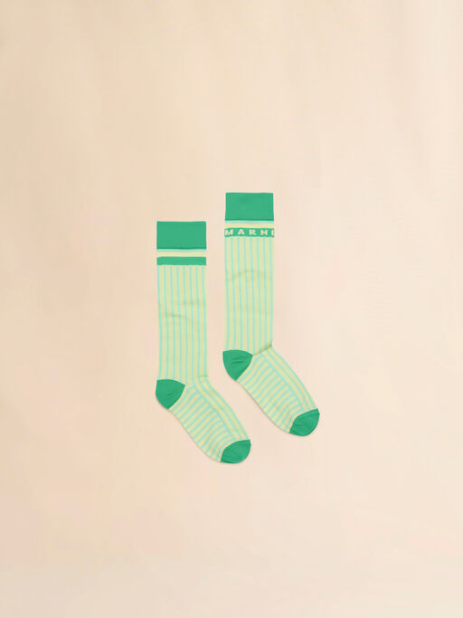 Green striped socks - Socks
