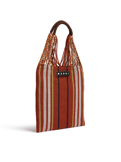 マルチカラー ブラウン クロシェ MARNI MARKET HAMMOCKバッグ - ハンドバッグ