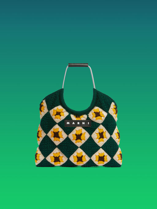 グリーン  クロシェ Marni Market Hedgeバッグ - ショッピングバッグ