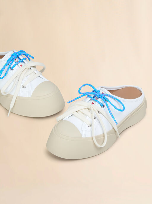 White leather Pablo lace-up sabot - Sneakers